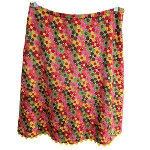 Sara Jane Skirt Floral Multicolor A-line 10 Bohemian Hippie Boho Lined Indie